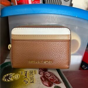 Michael Kors Tan and Cream Leather Wallet